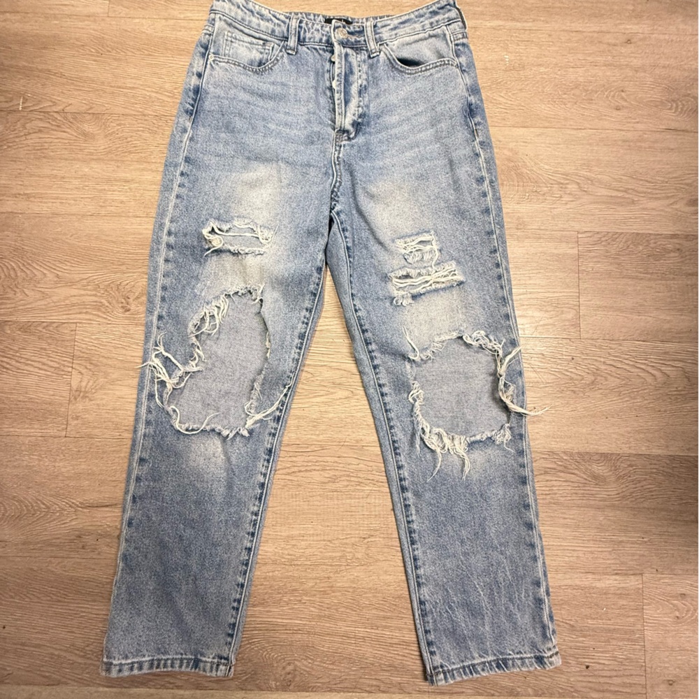 Simple Society Light Blue Distressed Denim Jeans